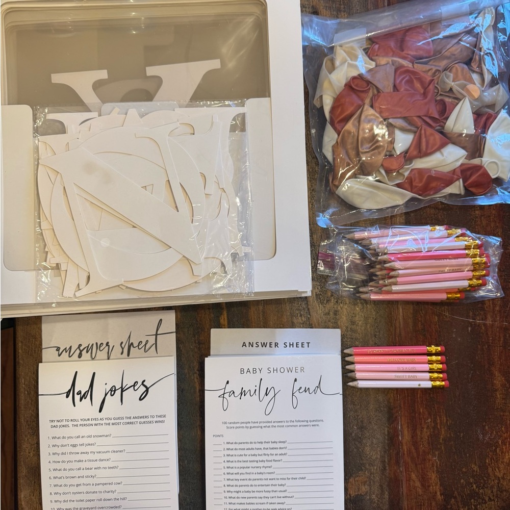 Elegant Baby Shower Party Supplies Set